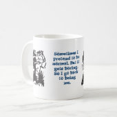 アフリカンマンスケッチおもしろい引用文クラシックホワイトマグ コーヒーマグカップ (正面左)