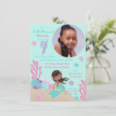 アフリカンマーメイドセブンス誕生日招待状 招待状 (スタンド正面)
