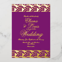 アフリカンマー結婚キングの押し箔招待状