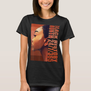 アフリカンメラニンブラック247365ブラックヒストリ月W Tシャツ