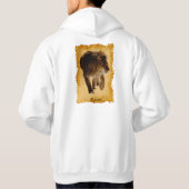 アフリカンライオンビューティフル大きな猫野生生物フード付きスウェットシャツ パーカ (裏面)