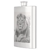 アフリカンライオンペンシルスケッチ フラスク (左)