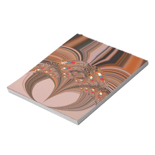 アフリカンライトブロンド万華鏡のように千変万化するパターンアートプリントデザイン ノートパッド (回転)