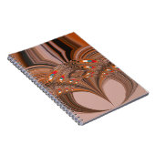 アフリカンライトブロンド万華鏡のように千変万化するパターンアートプリントデザイン ノートブック (右側)