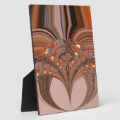 アフリカンライトブロンド万華鏡のように千変万化するパターンアートプリントデザイン フォトプラーク (側面)