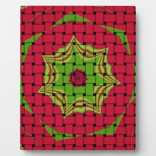 アフリカンラブリーウェーブレッドデザイン フォトプラーク (正面)