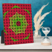 アフリカンラブリーウェーブレッドデザイン フォトプラーク (側面)