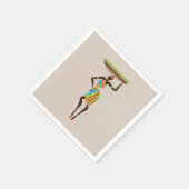 アフリカンレディーアフリカテーマディナーパーティー スタンダードカクテルナプキン (角)