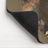 アフリカンワイルドライフギニアフォールアーストーン（ばちゃばちゃ）跳ねる マウスパッド (コーナー)