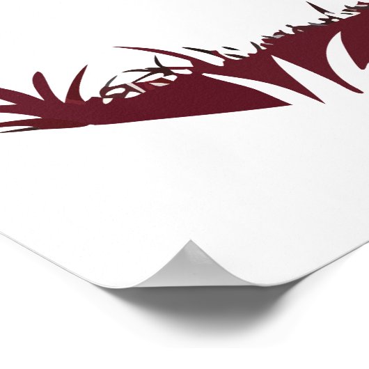 アフリカンワイルドライフシルエットサファリデザイン ポスター (角)