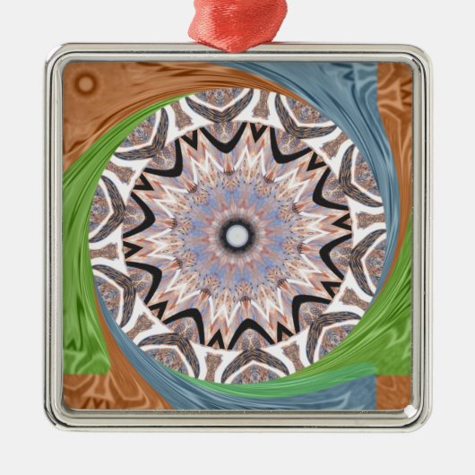 アフリカンワールアートプリント メタルオーナメント (正面)