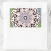 アフリカンワールアートプリント 長方形シール (バッグ)