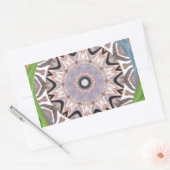 アフリカンワールアートプリント 長方形シール (封筒)