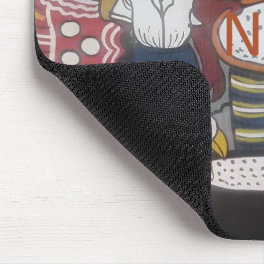 アフリカン伝統的ホームステッドライフスタイルアートプリント マウスパッド (コーナー)