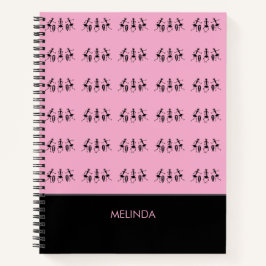 アフリカン感動的ト、ダンス、かわいいピンク ノートブック