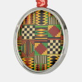 アフリカン王室のテクロスデザイン メタルオーナメント (左)