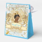 アフリカン王室のプリンスファンシーブルー|ベビーシャワーテント フェイバーボックス (裏面サイド)