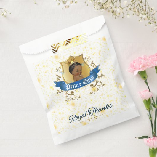 アフリカン王室のプリンス・ブルーとエレガント金ゴールド フェイバーバッグ (封をした状態)