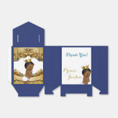 アフリカン王室のプリンス・ブルー&金ゴールドエレガント フェイバーボックス (折り畳みなし)