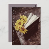 アフリカン素朴イエローデイジーフラワーブックマークフローラ ポストカード (正面/裏面)