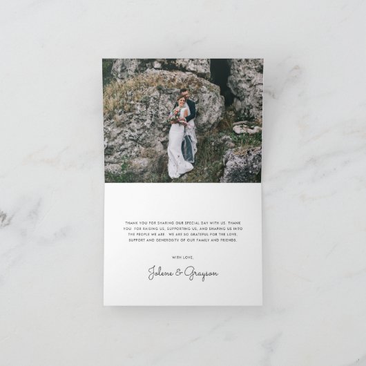 アフリカン結婚ファリの写真 サンキューカード (内部)