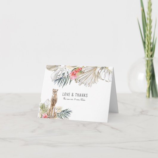 アフリカン結婚ファリの写真 サンキューカード (正面)