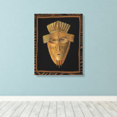 アフリカン絵画マスクのバイチャリカリア・ザリス キャンバスプリント (インサイチュ (ウッドフロア))