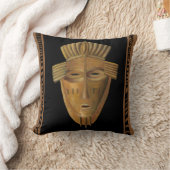 アフリカン絵画マスクのバイチャリカリア・ザリス クッション (ブランケット)