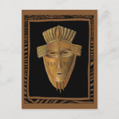 アフリカン絵画マスクのバイチャリカリア・ザリス ポストカード (正面)