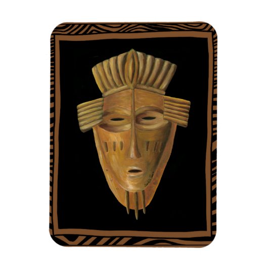 アフリカン絵画マスクのバイチャリカリア・ザリス マグネット (縦)