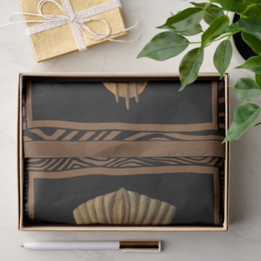 アフリカン絵画マスクのバイチャリカリア・ザリス 薄葉紙 (ギフト)