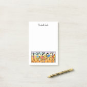 アフリカン・アート素晴らし・ブレイクダンス ポストイット (デスク上)