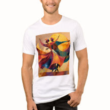 アフリカン カップル ダンス アート Tシャツ