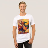 アフリカン カップル ダンス アート Tシャツ (正面全面)