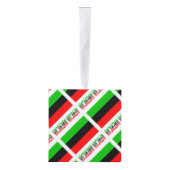 アフリカン・ディアスポラまたはアメリカ国旗タイルパーソナル キューブオーナメント (右)