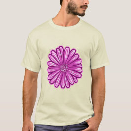 アフリカン・デイジーの花、リアリスティックイラスト Tシャツ