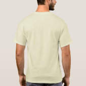 アフリカン・デイジーの花、リアリスティックイラスト Tシャツ (裏面)