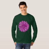 アフリカン・デイジーの花、リアリスティックイラスト Tシャツ (正面フル)