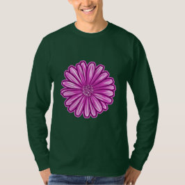 アフリカン・デイジーの花、リアリスティックイラスト Tシャツ