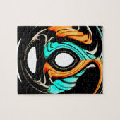 アフリカン トрадиショナル パターン アート プリント ジグソーパズル (横)