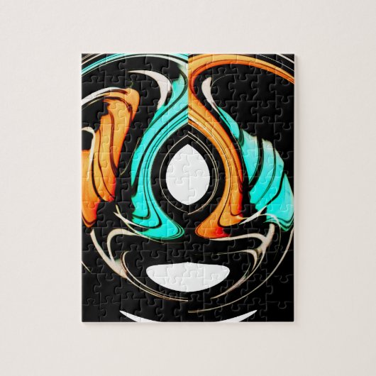 アフリカン トрадиショナル パターン アート プリント ジグソーパズル (縦)