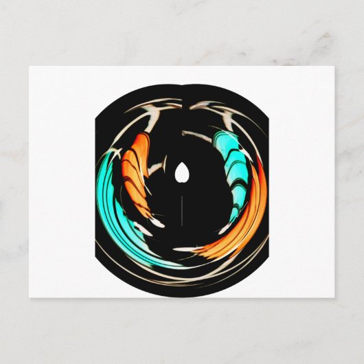 アフリカン トрадиショナル パターン アート プリント ポストカード (正面)