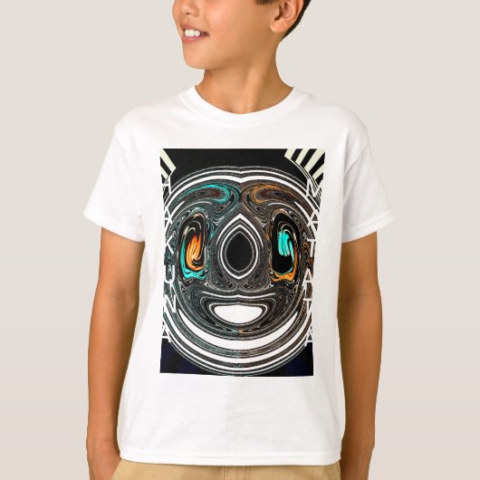 アフリカン トрадиショナル パターン アート プリント tシャツ (正面)