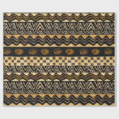 アフリカン トライバル ラッピングペーパー (フラット)