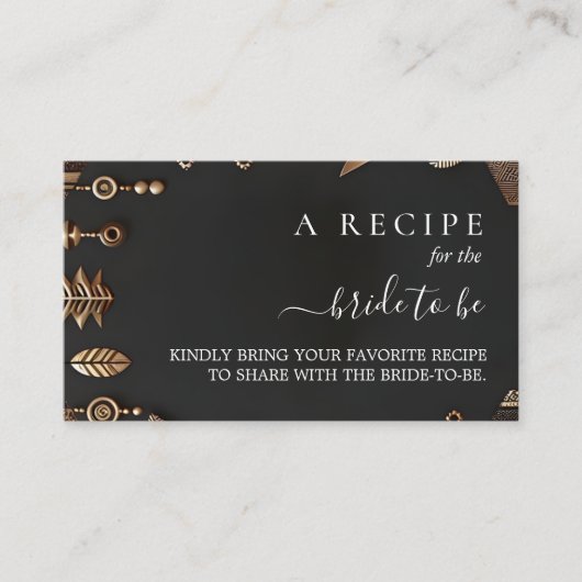 アフリカン ブラウン トрадиショナル ナイジェリア ブライダル シャワー エンクロージャーカード (正面)