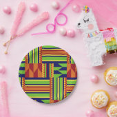 アフリカン プリント ペーパープレート (パーティー)