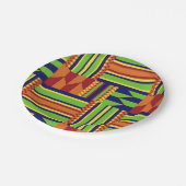 アフリカン プリント ペーパープレート (アングル)