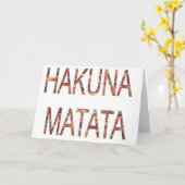 アフリカヴィンテージカラーズハクナマタタ カード (黄色い花)