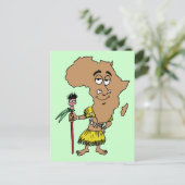 アフリカヴィンテージ旅行記念キャラチャーアート ポストカード (スタンド正面)