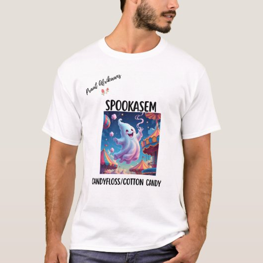 アフリカーンス語のハロウィン Tシャツ (正面)